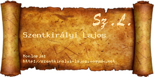 Szentkirályi Lajos névjegykártya