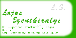 lajos szentkiralyi business card